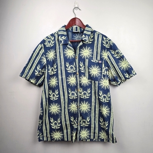 DICKIES Kelso Air Force Blue Short Sleeve Button-up Shirt Mens‎ Size XL Preppy - Picture 4 of 16